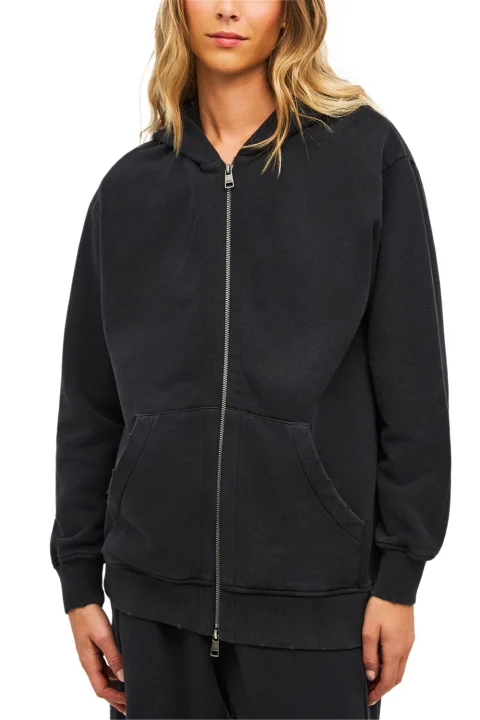 Жилетка Oversized Fullzip With Destroys DLWF000044 vintage black