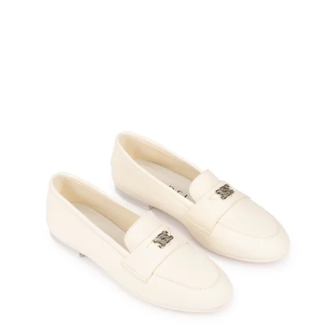 Дамски бели кожени мокасини Casadei — снимка 6