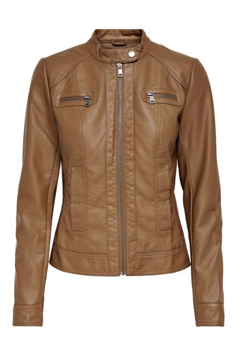 Яке Onlbandit Faux Leather Biker 15081400 18-1421 TCX cognac
