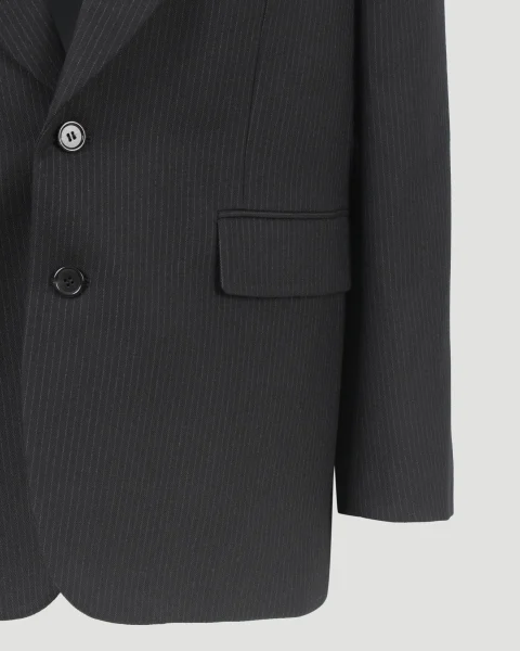 Pinestripe-Pattern Blazer — снимка 4