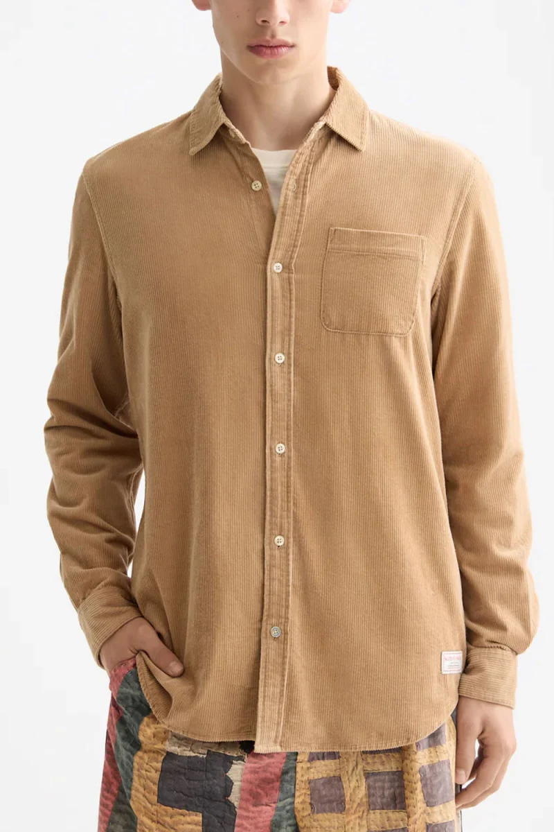 Риза Regular-Fit Corduroy 181253 260 tannin — снимка 2