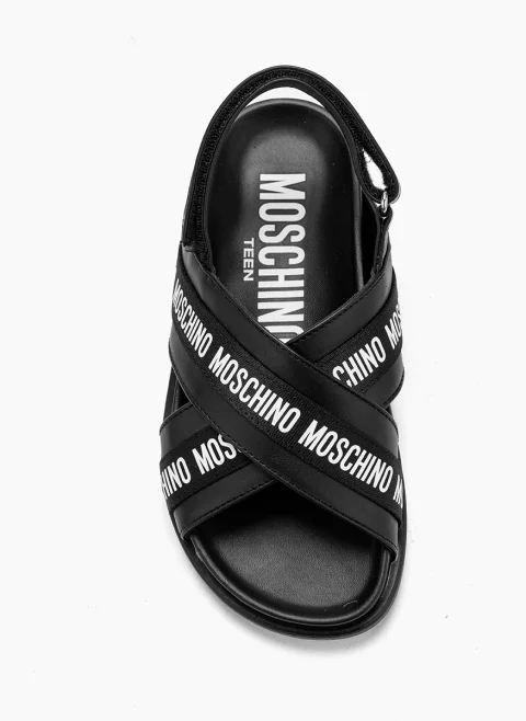Сандали с лого принт Moschino Kids — снимка 5