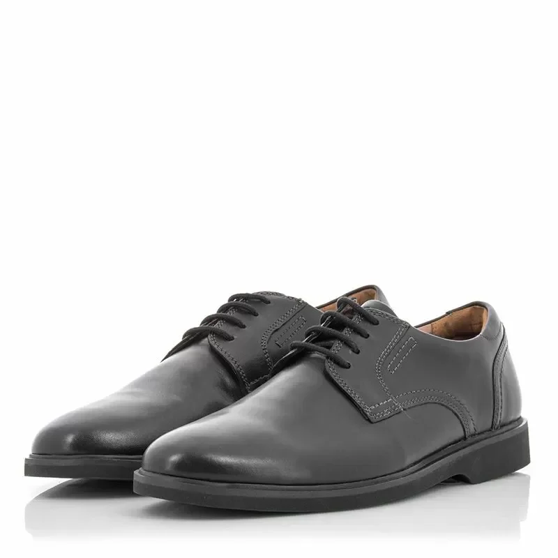 Мъжки Ежедневни CLARKS – 26168162 MALWOOD LACE BLACK LEATHER — снимка 3