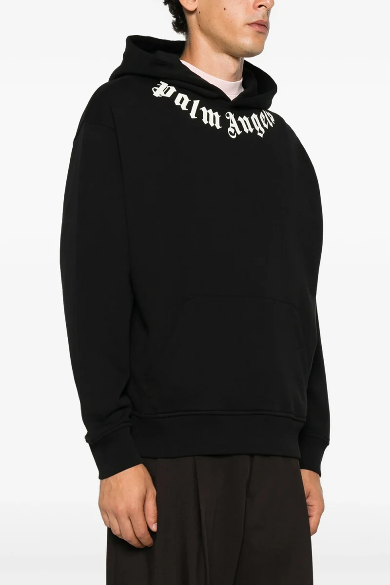 Суичър Neck Logo Regular Hoodie PAMBB003FL001-1003 black-off white — снимка 2