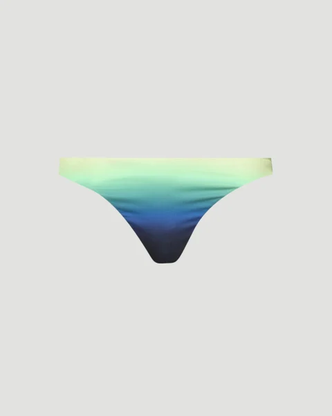 Gradient Printed Bikini Bottom Blue and Green