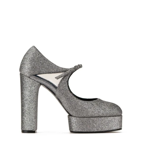 Дамски сиви обувки с платформа Casadei
