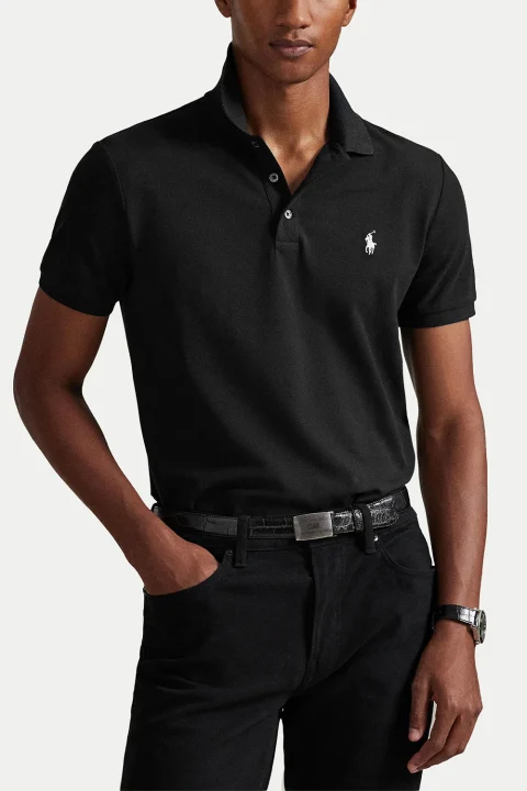Polo Stretch Mesh-Ssl-Psh 710941439040 001 black — снимка 2