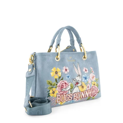 Дамска синя чанта Beth Looney Tunes Braccialini — снимка 4