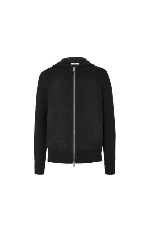 FF Zucca Cashmere Hoodie in Black