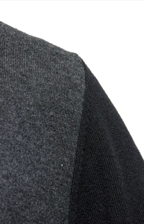 Two-Tone Wool Crewneck in Grey — снимка 2