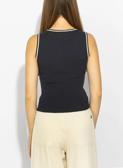 Рипсен топ Weekend Max Mara Wkdtaro — снимка 3