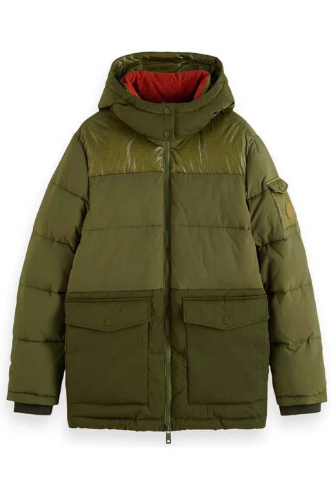 Яке Mid Length Fabric Mix Puffa 174395 SC0115 army