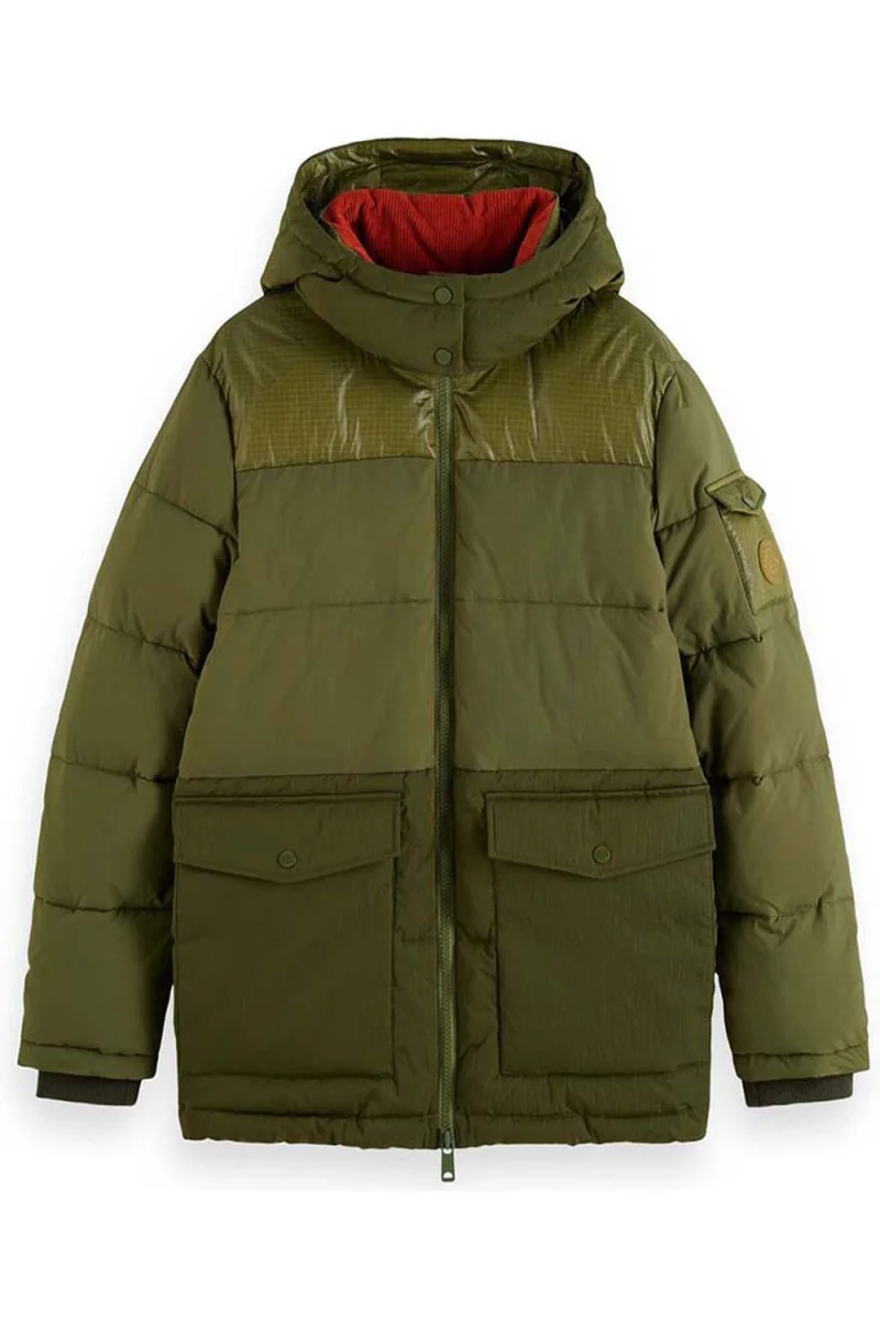 Яке Mid Length Fabric Mix Puffa 174395 SC0115 army