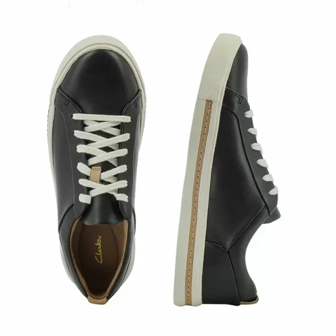 Дамски Сникърс CLARKS – 26141642 UN MAUI LACE BLACK LEATHER_1 — снимка 4