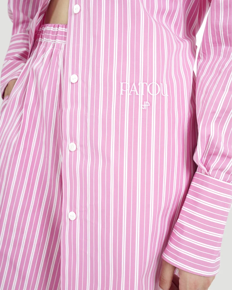 Striped Shirt Dress in Pink — снимка 3