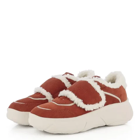 Дамски Сникърс GEOX – D56NHD D NEBULA COGNAC — снимка 3