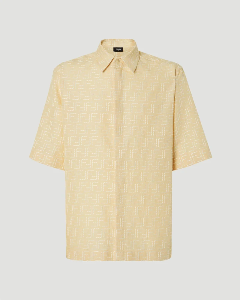 Yellow Linen FF Jacquard Shirt