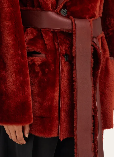 Двулицево палто 'shearling' Ferragamo — снимка 5