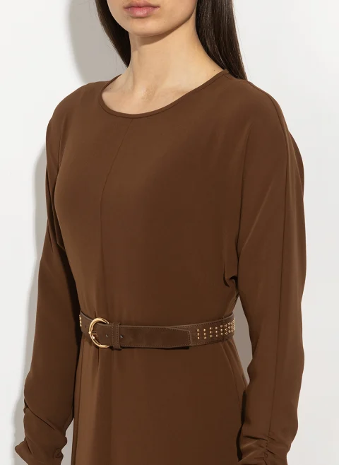 Миди рокля с колан Max Mara Studio Mstzerbino — снимка 4