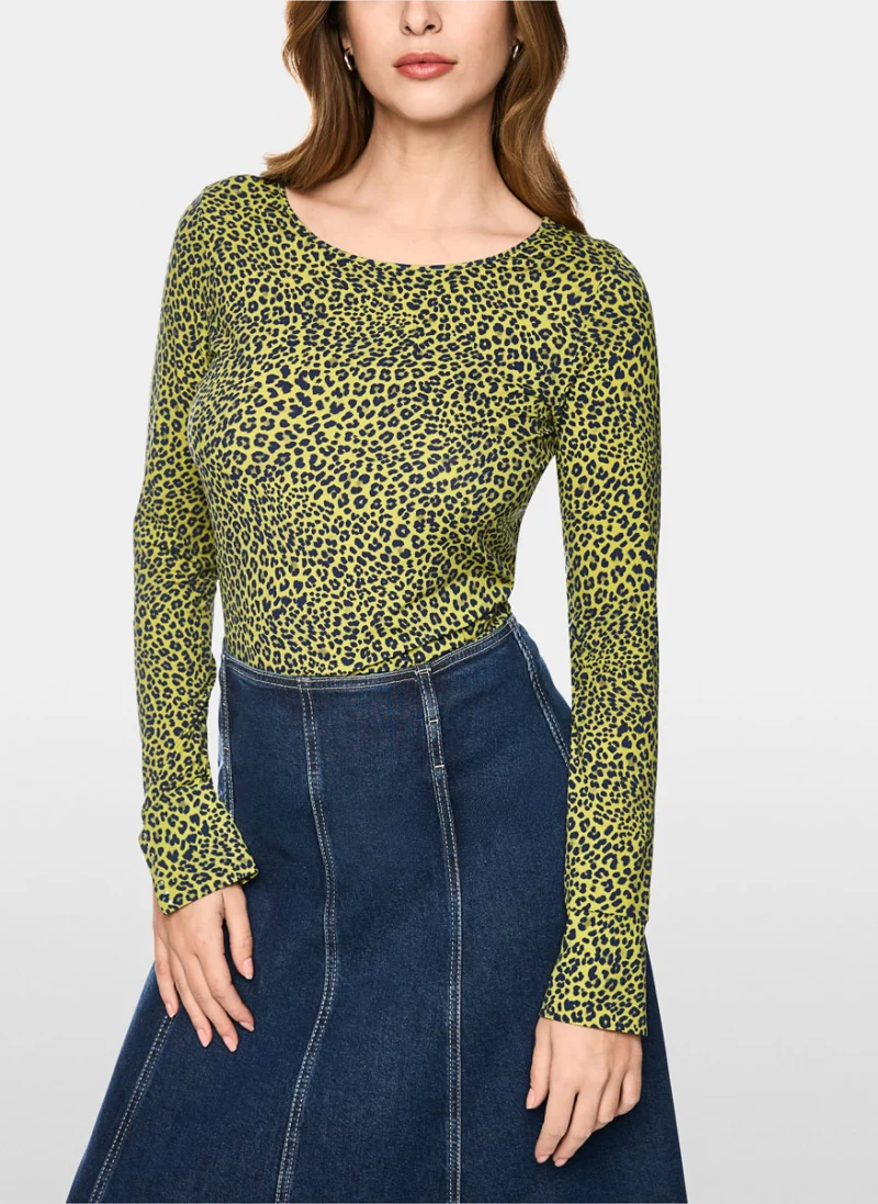 Блуза с 'leopard' принт Marc Cain Collections