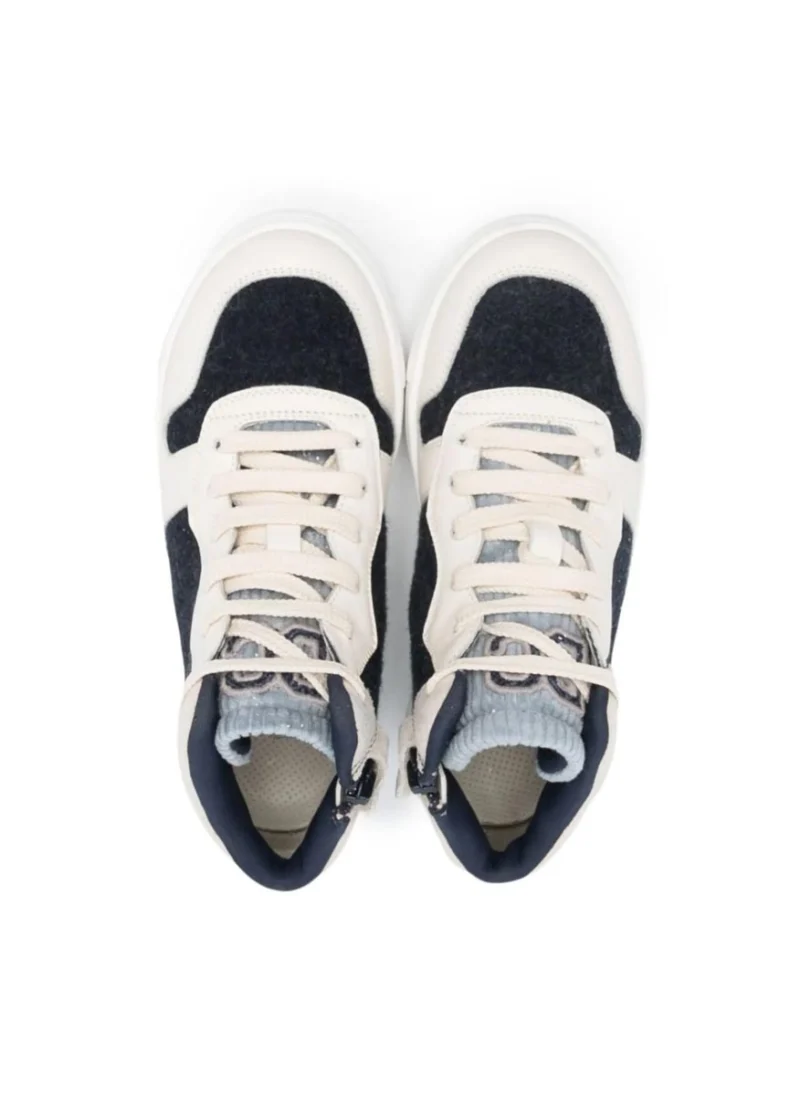 Кецове с детайли от вълна Brunello Cucinelli Kids — снимка 2