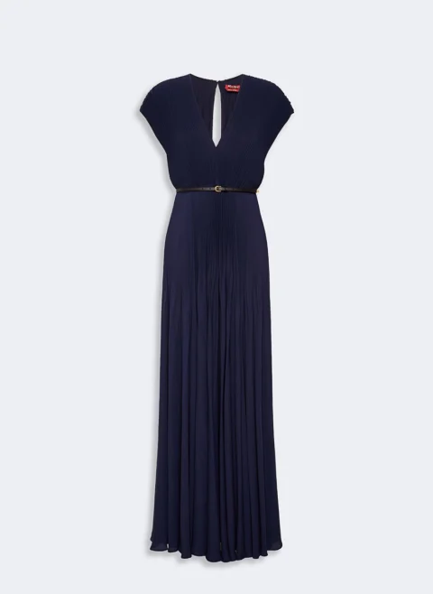 Дълга рокля с плисиран дизайн Max Mara Studio Msevisino