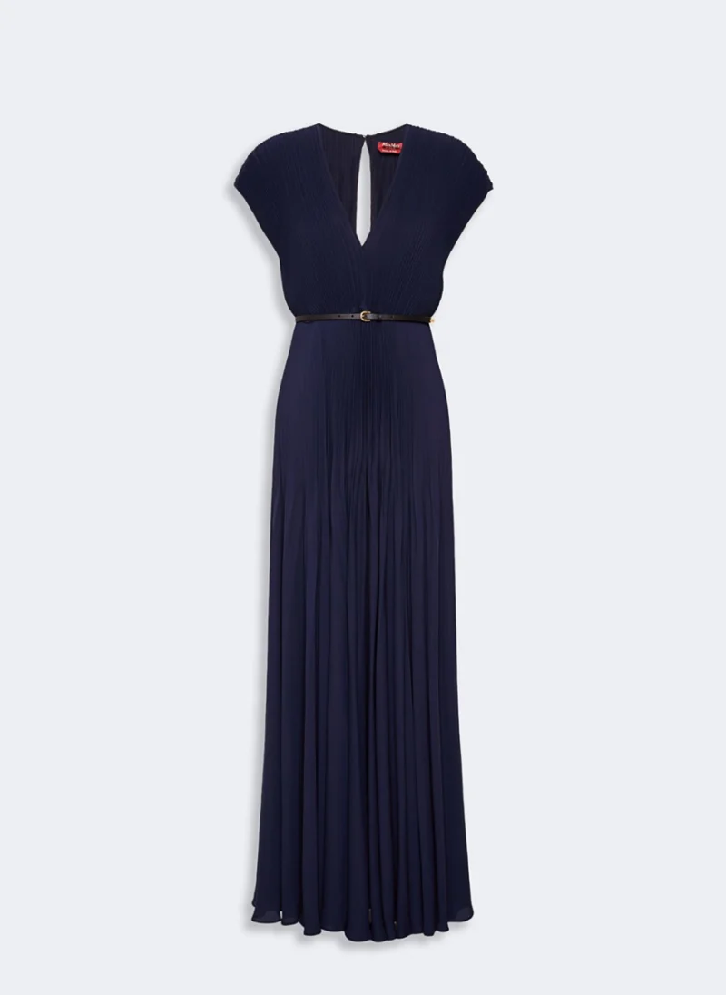 Дълга рокля с плисиран дизайн Max Mara Studio Msevisino