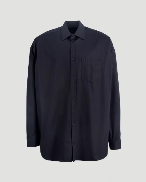 Cocoon Shirt in Navy Blue