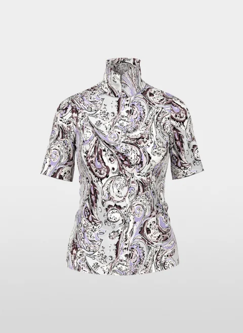 Блуза с поло яка 'Ornamental' Marc Cain Collections — снимка 7