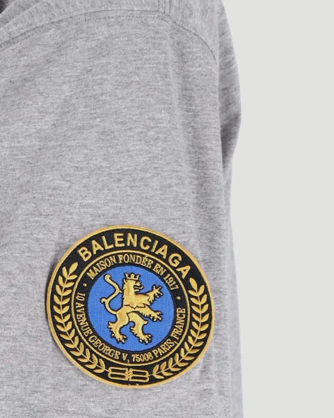 Cotton T-Shirt in Grey — снимка 3