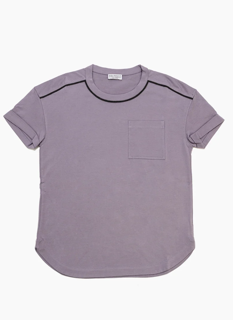 Тишърт с монили Brunello Cucinelli Kids 8-10