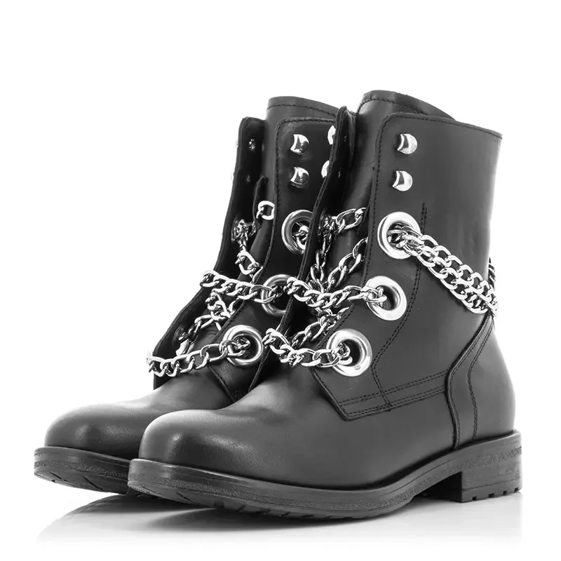 Дамски Кубинки CARLO FABIANI – ANFIBIO 04 BLACK PLAIN — снимка 3