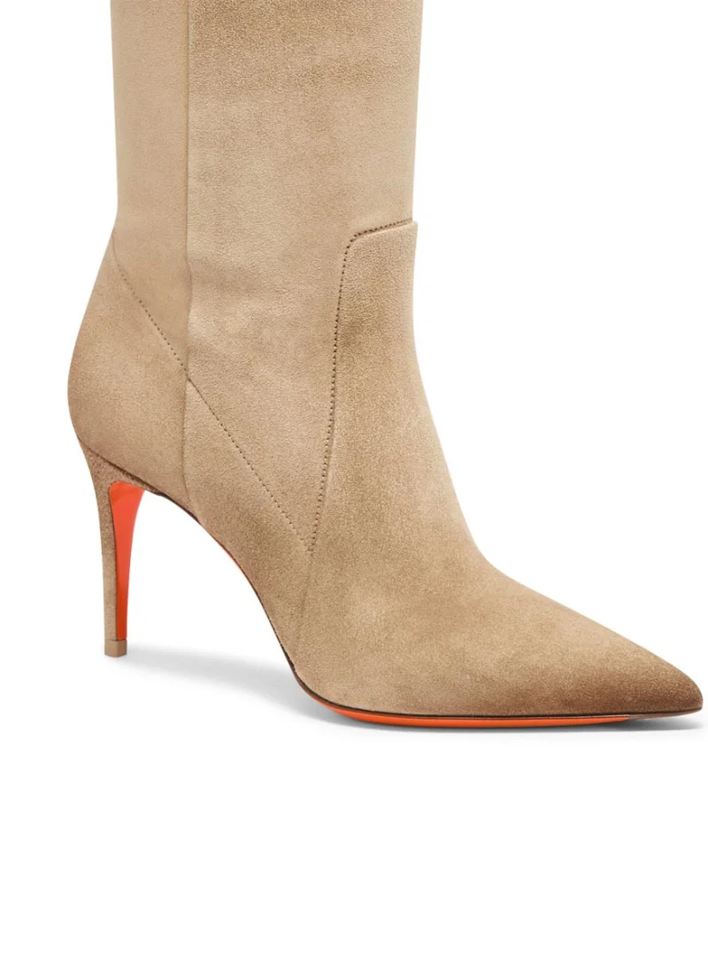 Велурени ботуши на ток Santoni — снимка 4