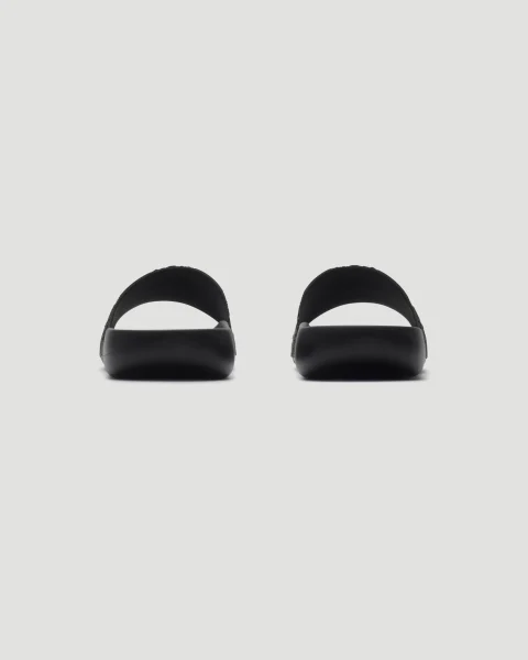 Embossed Check Dive Slides in Black — снимка 3