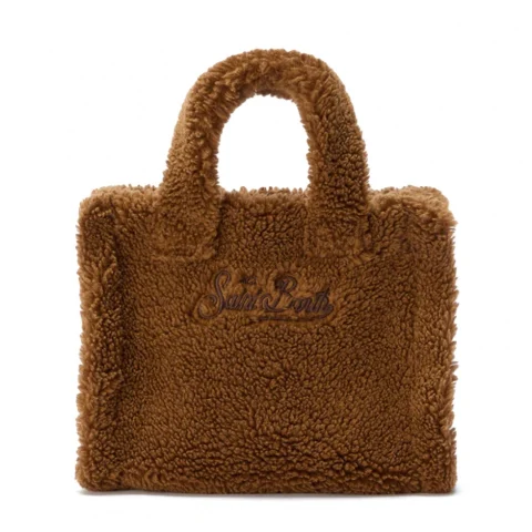 Дамска кафява чанта Vanity Teddy SAINT BARTH — снимка 7