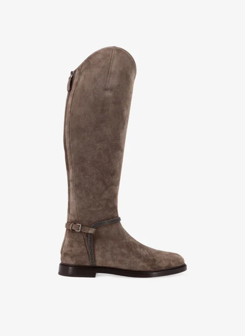 Велурени ботуши Brunello Cucinelli