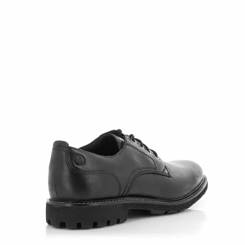 Мъжки Ежедневни CLARKS – 26173434 BATCOMBE TIE BLACK LEATHER — снимка 5