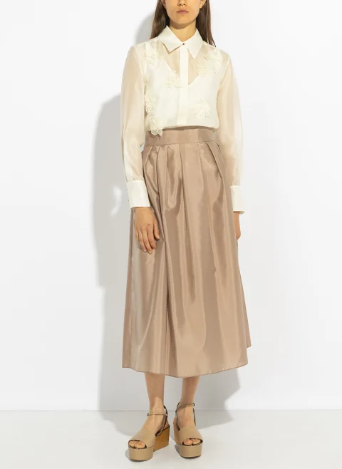 Риза от органза с флорални елементи Max Mara Studio Mseagi — снимка 2
