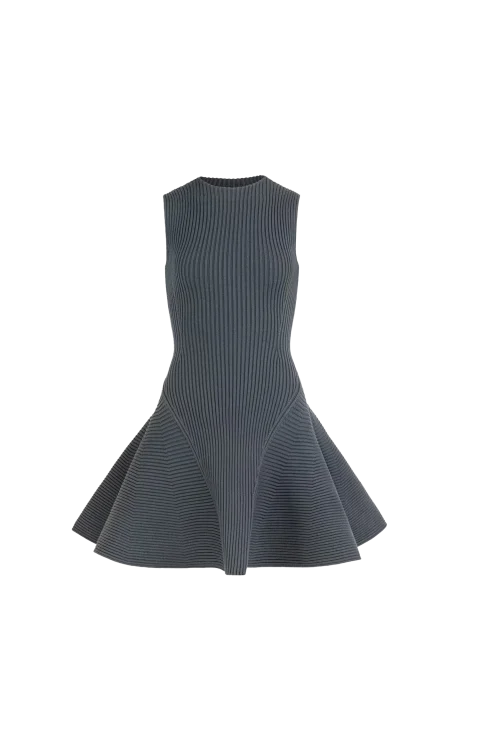 Ribbed Skater Dress