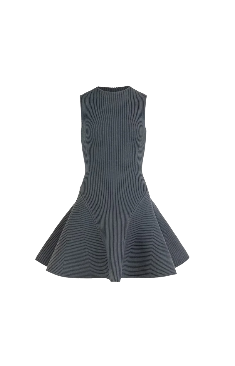 Ribbed Skater Dress