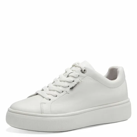 Дамски Сникърс TAMARIS – 1-23736-42-117 WHITE LEATHER_4 — снимка 3