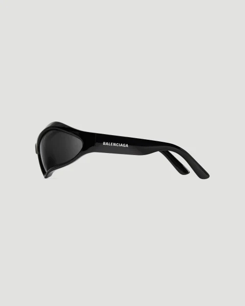 Fennec Oval Sunglasses in Black — снимка 3