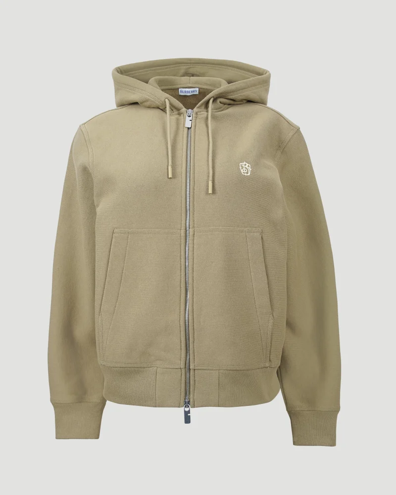 Cotton Blend Zip Hoodie
