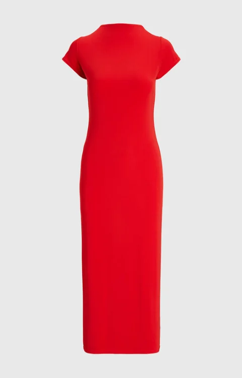 Макси червена рокля