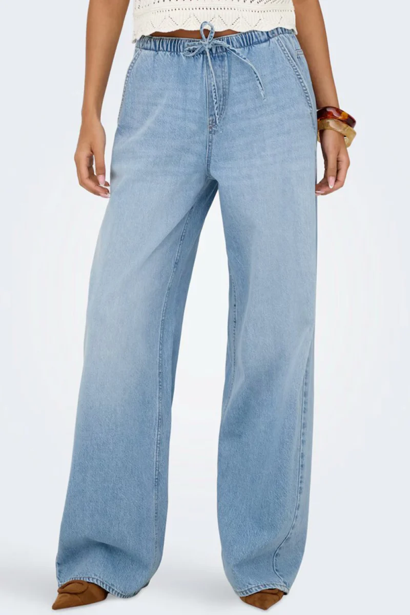 Jeans Onljay Pull Up String Pim 15363663 BS000042 dark blue denim — снимка 2