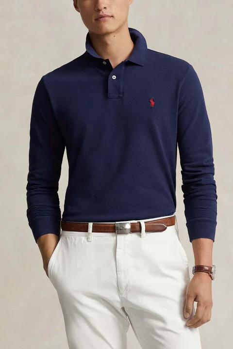 Polo Lskccmslm2-Long Sleeve 710680790046 400 blue — снимка 2
