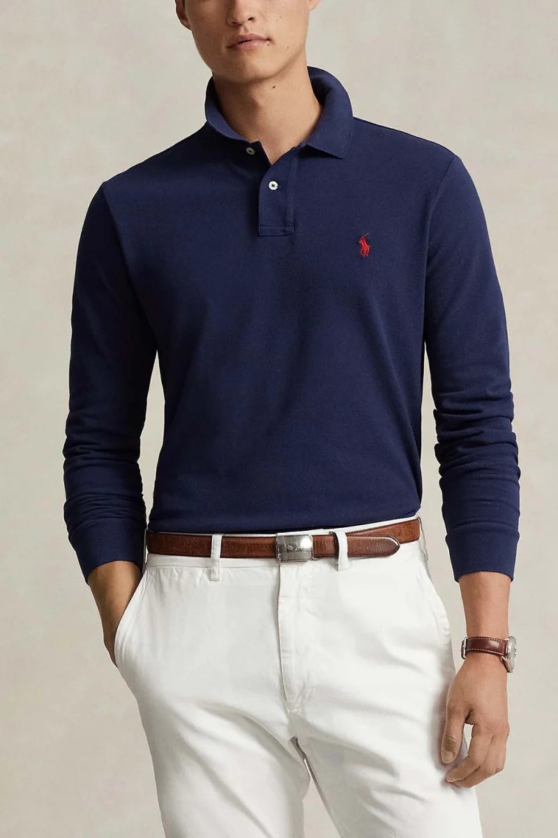 Polo Lskccmslm2-Long Sleeve 710680790046 400 blue — снимка 2
