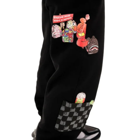 Детско спортно долнище THROW IT TO ME DRIP CHECKERED SPLIT SPRAYGROUND — снимка 8