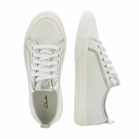 Дамски Гуменки CLARKS – 26169935 ROXBY LACE OFF WHITE — снимка 5