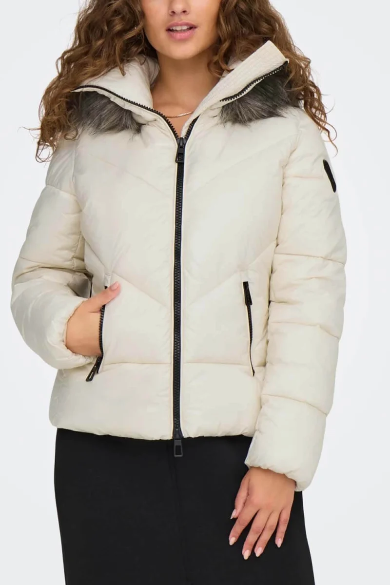 Яке Onlfever Short Puffer Life 15322003 13-0905 TCX birch — снимка 2
